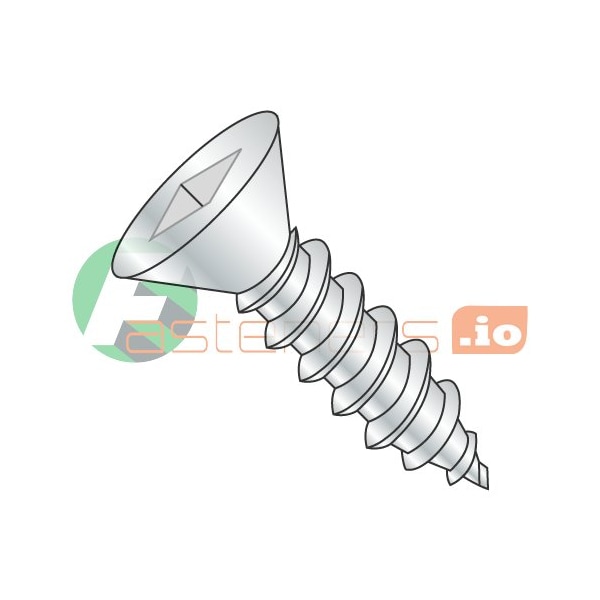 Newport Fasteners Sheet Metal Screw, #10-16 x 3/4 in, Zinc Plated Steel Flat Head Square Drive, 4500 PK 462388-4500 - main